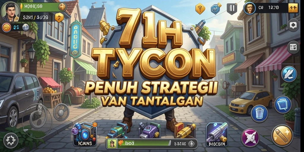 Screenshot utama 71H menampilkan gameplay simulator bisnis yang seru.