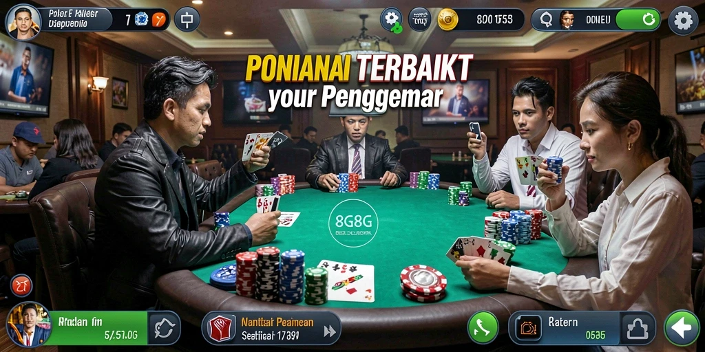Tangkapan layar gameplay Poker yang seru di 8G8G.