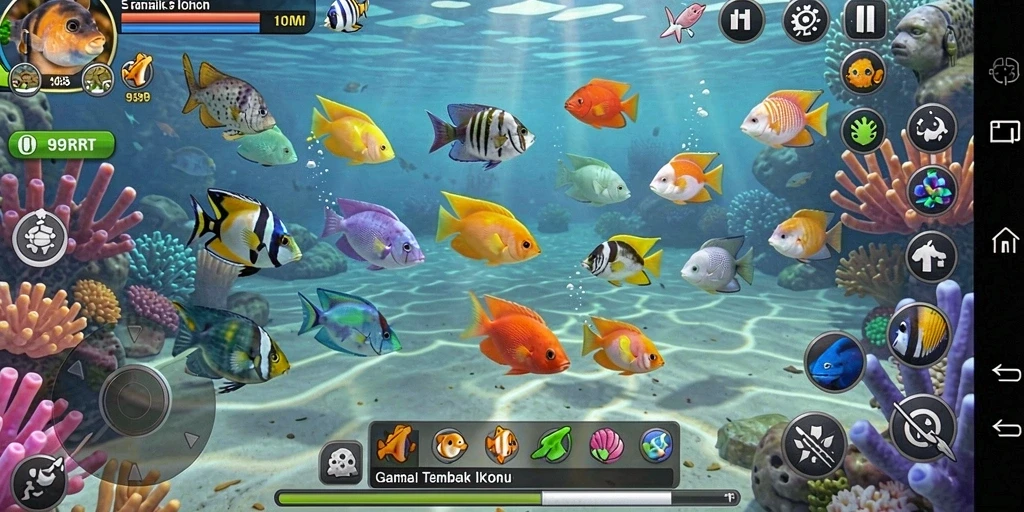Tampilan gameplay Tembak Ikan seru dari 99RP.