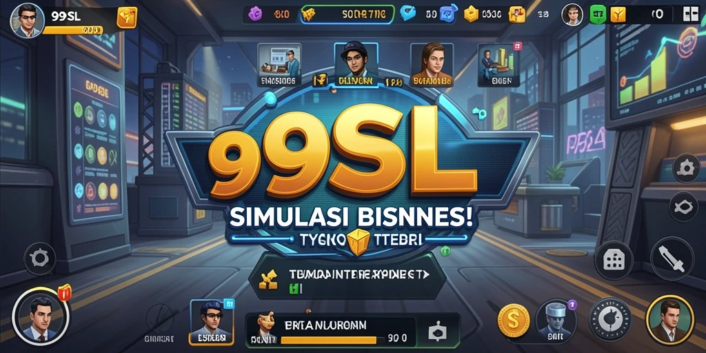 Tampilan gameplay 99SL yang menggambarkan dinamika bisnis yang seru.