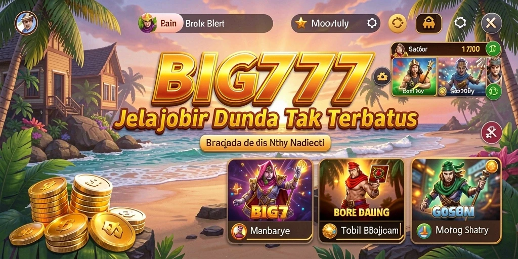 Screenshot menampilkan petualangan seru di dunia Open World BIG777.