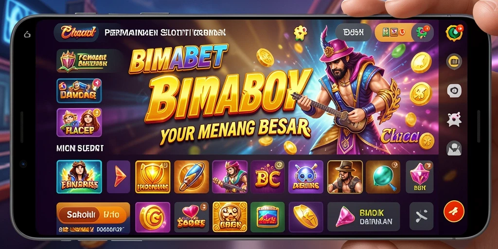 Tampilan gameplay slot BIMABET yang menarik dan memukau.