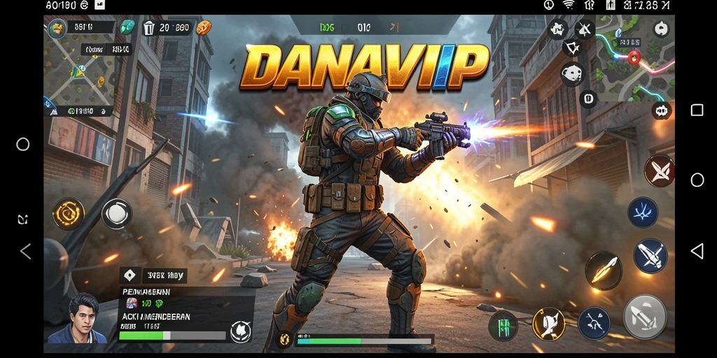 Tampilan gameplay mendebarkan dari DANAVIP dengan aksi yang intens.