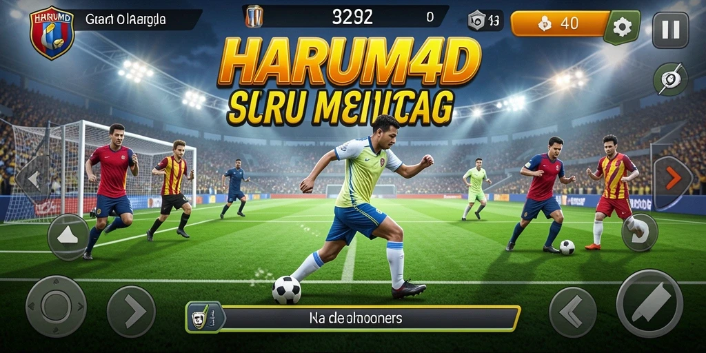 Tangkapan layar utama HARUM4D menampilkan aksi intens dalam pertandingan olahraga.