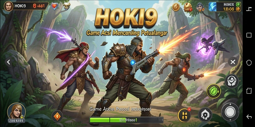 Tampilan gameplay aksi mendebarkan dari HOKI9.