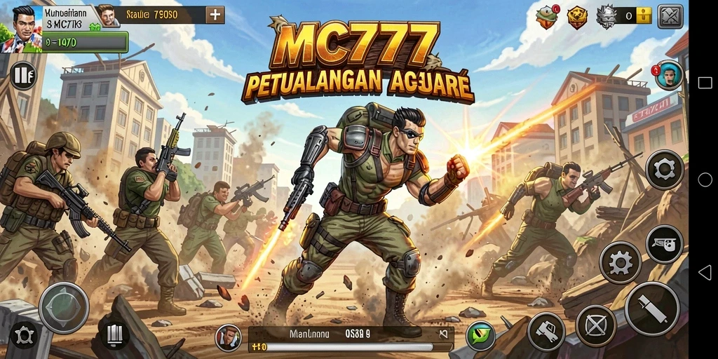 Tampilan gameplay seru dengan aksi mendebarkan di MC777.