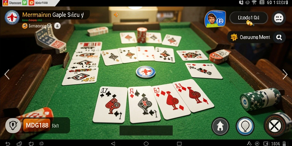 Tangkapan layar gameplay MDG188 dengan suasana seru Gaple.