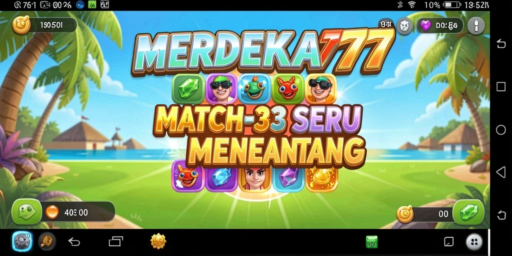 Tampilan gameplay seru dalam MERDEKA777 yang penuh warna.