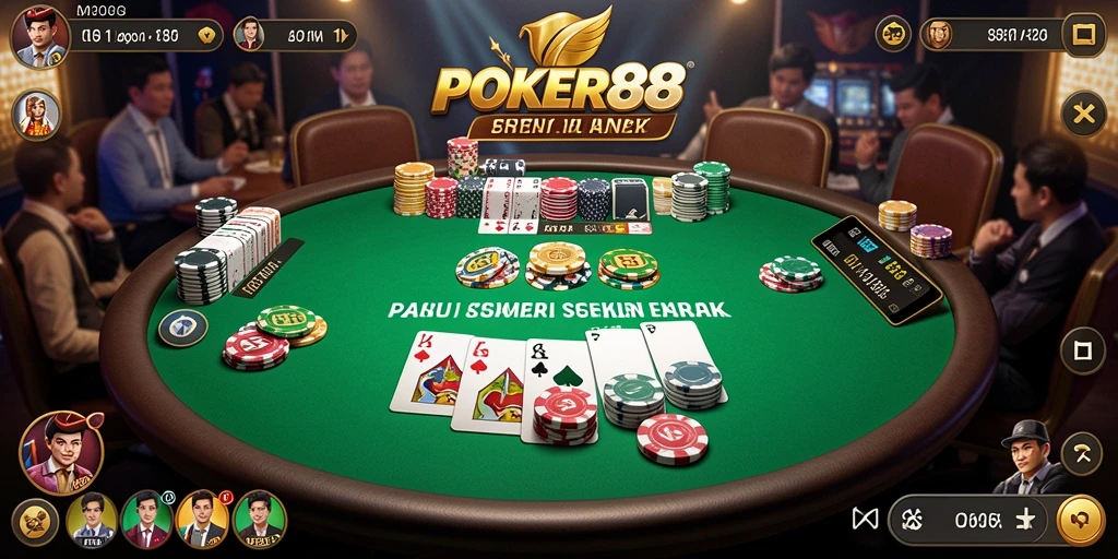 Gameplay POKER88 dengan grafik yang menarik dan interaksi pemain.