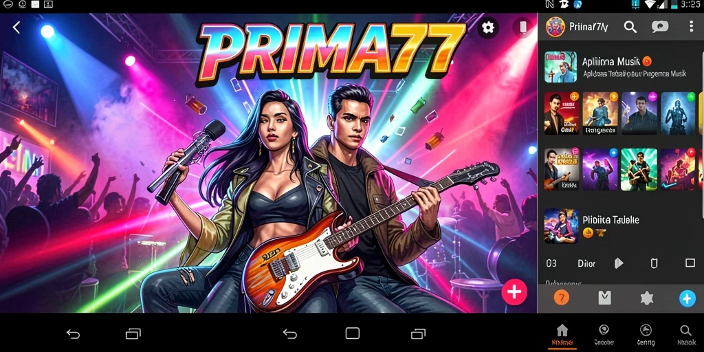 Tampilan gameplay PRIMA77 menampilkan keseruan bermain musik secara interaktif.