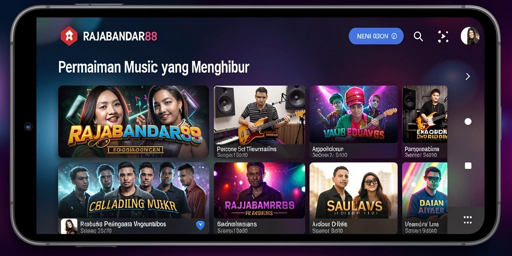 Tampilan gameplay seru di RAJABANDAR88 dengan berbagai lagu.