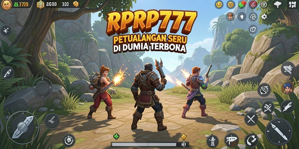 Screenshot RPRP777 menampilkan aksi seru di dunia terbuka yang luas.