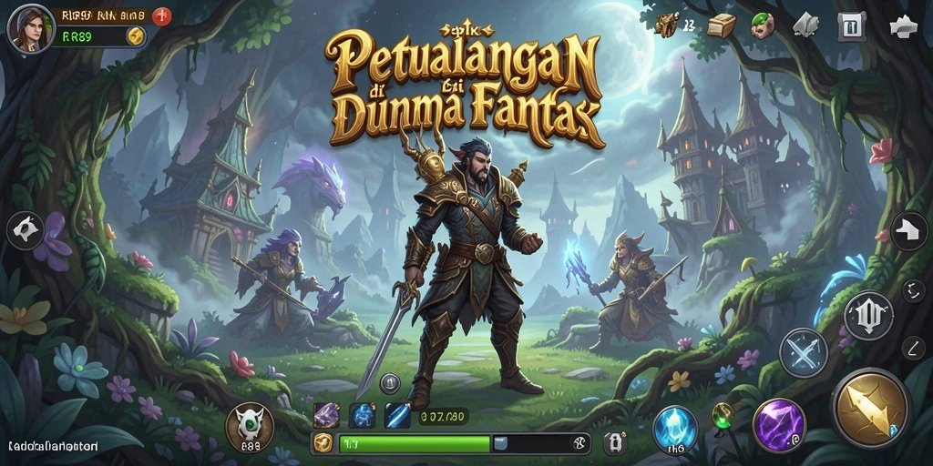 Tampilan aksi seru dalam gameplay RPG RR89.