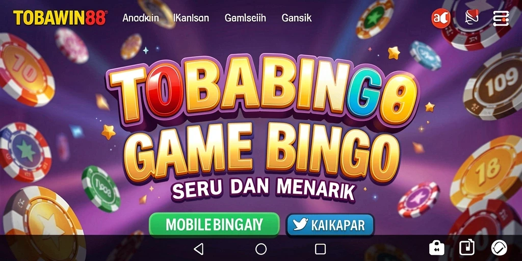 Gameplay Bingo seru di TOBAWIN88 dengan pemain aktif.