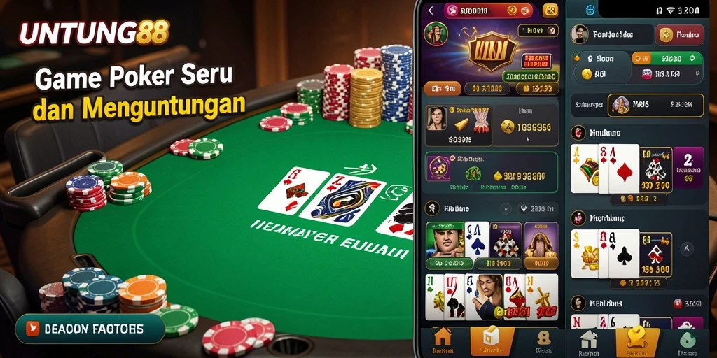Tampilan menarik dari gameplay UNTUNG88 yang penuh strategi poker.