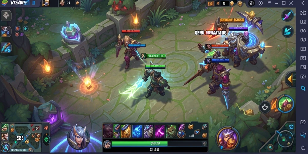 Tampilan gameplay seru dan penuh aksi di VISA89.