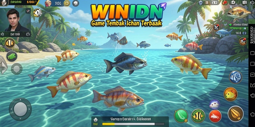 Tampilan gameplay seru Tembak Ikan di WINIDN.