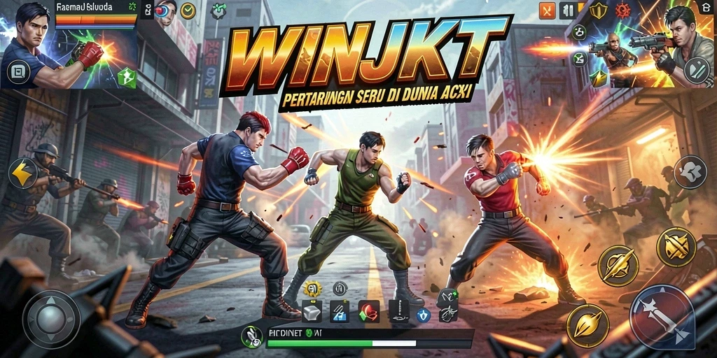 Tampilan gameplay Action seru di WINJKT yang menegangkan.