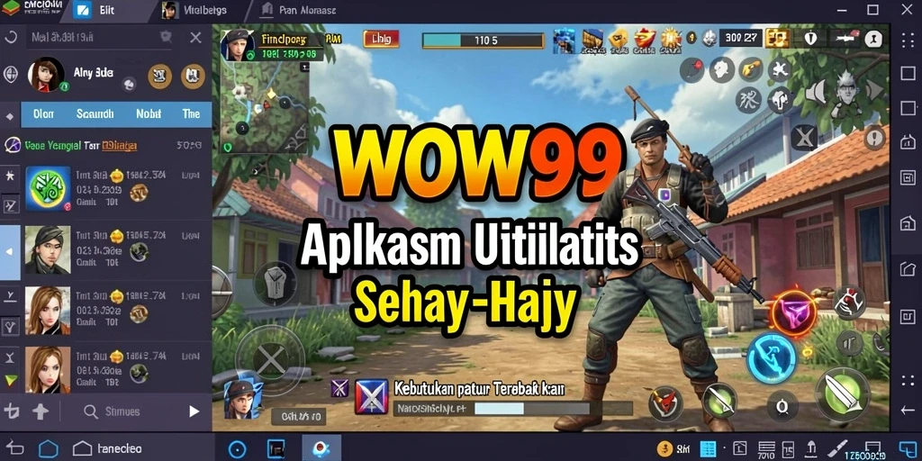 Tampilan utama WOW99 dengan fitur utilitas yang praktis dan fungsional.